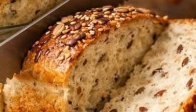 Seeded no knead jar bread