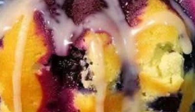 Classic Blueberry Sour Cream Pound Cake is a moist