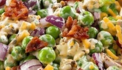 Creamy Bacon Pea Salad