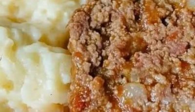meatloaf with a tomato beef sauce