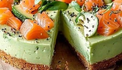 avory Avocado Salmon Cheesecake