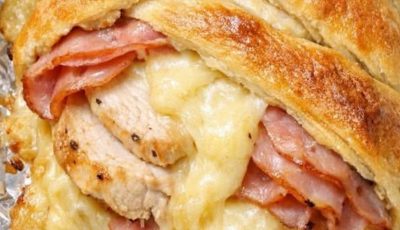 Chicken Cordon Bleu Crescent Braid