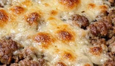 Oven Baked 4-Ingredient Beef Crescent Flatbread