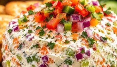 Cream Cheese with Diced Veggies