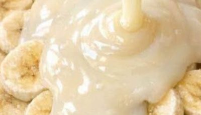 Pour sweetened condensed milk and these 3 ingredients over sliced ripe bananas into a pie plate for a creamy indulgence you will dream about